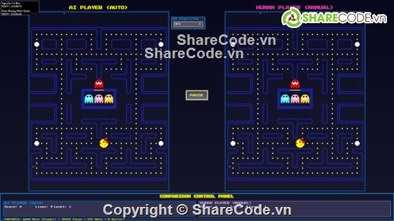 Đồ án Trí tuệ nhân tạo,pacman game,Đồ án,Code đồ án